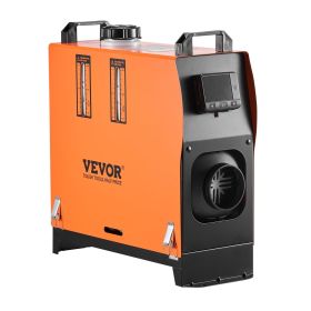 VEVOR Diesel Air Heater, 8 kW DC12-24V, Fast Heating Diesel Parking Heater with Remote Control and Color Digital Display, Low Noise, Voice Announceme