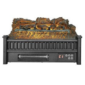 VEVOR Electric Fireplace Log, 20 inch Fireplace Insert Log Heater, with Remote Controller, 5 Adjustable Flame Brightness, 24H Timer, Overheat Protect