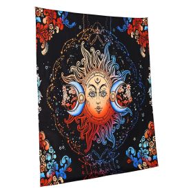 VEVOR Sun and Moon Tapestry, Psychedelic Mystic Floral Aesthetic Wall Tapestry, Vintage Wall Blanket for Home Decoration, Suitable for Bedroom, Livin