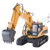 VEVOR Remote Control Excavator Toy, 15 Channel, 3 in 1 Remote Control Digger with Metal Shovel, 1:14 Scale RC Excavator with Light & Sound, Full Func