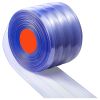 VEVOR Clear PVC Strip Curtain, 75 ft Length x 8 in Width, Ribbed Plastic Door Strip Bulk Roll, Walk in Freezer Cooler Curtain Strips for Doorways of