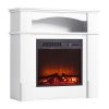 VEVOR 33 inch Freestanding Fireplaces, 1500W 5120BTU Fake Electric Fireplace Stove Heater with Mantel, Overheating Protection, Adjustable Flames,Time