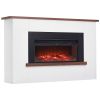 VEVOR 65.5 inch Freestanding Fireplaces, 1500W 5120BTU Fake Electric Fireplace Stove Heater with Mantel, Overheating Protection, Adjustable Flames,Ti