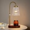 Antique Brass Candle Warmer Lamp WithTimer and Dimmer,Fragrance Electric Wax Melt Warmer with 2 Bulbs,Scented Jar Lamp,Mother's Day/Birthday/Christma