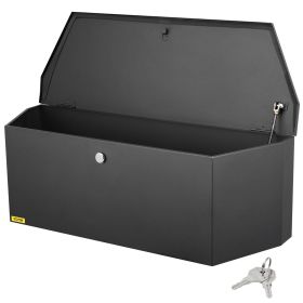 VEVOR Trailer Tongue Box, Carbon Steel Tongue Box Tool Chest, Heavy Duty Trailer Box Storage with Lock and Keys, Utility Trailer Tongue Tool Box for