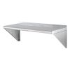 VEVOR 12" x 36" Stainless Steel Shelf, Wall Mounted Floating Shelving with Brackets, 250 lbs Load Capacity Commercial Shelves, Heavy Duty Storage Rac