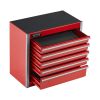 VEVOR Metal Tool Box, 8.6-inch, Portable Metal Tool Box with 5 Drawers, Small Tool Chest with EVA Liners and PP Feet Pads, Heavy-Duty Steel With Ball