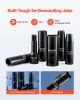 VEVOR 1/2 in Drive Impact Socket Set, 29 Piece, 6 Point Deep Impact Sockets, SAE (3/8 to 1 inch) and Metric (10 to 24 mm) Sizes with Extension Bars (