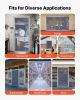 VEVOR Clear PVC Strip Curtain, 75 ft Length x 8 in Width, Ribbed Plastic Door Strip Bulk Roll, Walk in Freezer Cooler Curtain Strips for Doorways of