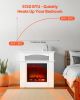 VEVOR 33 inch Freestanding Fireplaces, 1500W 5120BTU Fake Electric Fireplace Stove Heater with Mantel, Overheating Protection, Adjustable Flames,Time