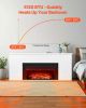 VEVOR 75 inch Freestanding Fireplaces, 1500W 5120BTU Fake Electric Fireplace Stove Heater with Mantel, Overheating Protection, Adjustable Flames,Time