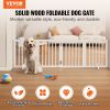VEVOR Freestanding Pet Barrier, 24" Height x 80.3" Width, 4-Panel Folding Dog Gate for Various Openings, Expandable and Quiet Foot-Supported Indoor D