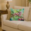 Connecticut Mountain Laurels in Watercolor Throw Pillow Machine Washable, Indoor Outdoor Decorative Pillow for Couch, Bed or Patio, 14Hx14W