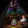 1pcs Bohemia Star Projector Lamp Large Floor Stand Colorful LED Desk Lamp Floor Lamp, Party Light, Mood Light, Fashion Light LED Rhombus Star Project