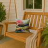 North Carolina Dogwoods in Watercolor Throw Pillow Machine Washable, Indoor Outdoor Decorative Pillow for Couch, Bed or Patio, 14Hx14W