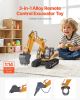 VEVOR Remote Control Excavator Toy, 15 Channel, 3 in 1 Remote Control Digger with Metal Shovel, 1:14 Scale RC Excavator with Light & Sound, Full Func
