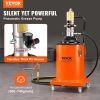 VEVOR Grease Pump, 5 Gallon 20L, Air Operated Grease Pump with 13 ft High Pressure Hose and Grease Gun, Pneumatic Grease Bucket Pump with Wheels, Por