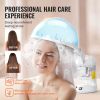 VEVOR Hair Steamer, 2-in-1 Professional Hair & Facial Steamer with Detachable Bonnet Hood, Nano Ionic & UV Ozone Face Steamer with 360° Rotatable Spr