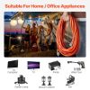 VEVOR 100FT Indoor Outdoor Extension Cord, 16AWG 10Amps 1250W, 3 Prongs Appliance Electric Cord with Lighted End, Flexible & -40 Celsius Cold-Resista
