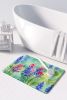 Texas Bluebonnets in Watercolor Memory Foam Kitchen Mat Machine Washable Anti-Fatigue Mat Cushion Comfort Bath Mat or Kitchen Rug
