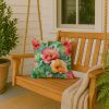 Georgia Cherokee Rose in Watercolor Throw Pillow Machine Washable, Indoor Outdoor Decorative Pillow for Couch, Bed or Patio, 18Hx18W