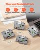 VEVOR Label Maker Tape, 4 Pack, 0.47 in / 12 mm Black on White Label Maker Refills Compatible for Various Types of Brother P-Touch Labelers, Durable