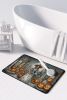 La Catrina Skeleton Spooky Halloween Memory Foam Kitchen Mat Machine Washable Anti-Fatigue Mat Cushion Comfort Bath Mat or Kitchen Rug