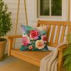 Oklahoma Roses in Watercolor Throw Pillow Machine Washable, Indoor Outdoor Decorative Pillow for Couch, Bed or Patio, 18Hx18W