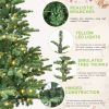8ft Pre-Lit Christmas Tree with 500 Warm White LED Lights, 1307 PE+PVC Tips, Realistic Layered Look, Unique Wooden Base – Full Artificial Holiday Tre