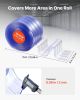 VEVOR Clear PVC Strip Curtain, 75 ft Length x 8 in Width, Ribbed Plastic Door Strip Bulk Roll, Walk in Freezer Cooler Curtain Strips for Doorways of