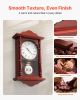 VEVOR Grandfather Clock, 18 in Classic Vintage Pendulum Clock, Pine Wood & MDF Wall Clocks with Quartz Movement and Quiet Design, for Living Room, Be