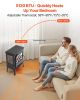 VEVOR 25.5inch Freestanding Fireplaces, 1500W 5120BTU Portable Electric Fireplace Stove Heater, with Overheating Protection,Adjustable Flames,Timer,