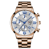 Luxury Mens Stainless Steel Watches Fashion Men Business Leather Quartz Watch Man Calendar Date Luminous Clock relogio masculino