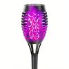 4/8/12pcs/pack Solar Outdoor Lights, 12LED Solar Torch Lights With Flickering Flame For Garden Decor, Mini IP65 Waterproof Landscape Flame Lights For