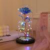 1pc Roses Gifts Artificial Flower Rainbow Rose Light Up In A Dome Gift For Mom Sister Wife Women Birthday Valentines Mother's Day Christmas Engagemen