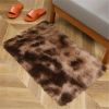1pc, High Pile Tie-Dyed Shaggy Rug for Living Room and Bedroom - Fire Retardant, Machine Washable, Anti-Skid, Faux Fur, Plush Carpet - Perfect for Nu