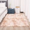 1pc, High Pile Tie-Dyed Shaggy Rug for Living Room and Bedroom - Fire Retardant, Machine Washable, Anti-Skid, Faux Fur, Plush Carpet - Perfect for Nu