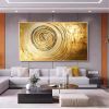 Hand Painted Oil Painting Original Gold Texture Oil Painting on Canvas Large Wall Art Abstract Minimalist Painting Golden Decor Custom Painting Livin