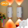 4pcs Rechargeable LED Night Light Wall Lamp Commercial StrobeLight Multi-color Mode Dimmable Indoor Light Magnetic StepLight for Entryway Bedside Des