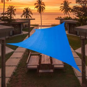Artpuch Custom Size Sky Blue Sun Shade Sail Triangle Canopy 185 GSM Durable Fabric UV Block Awning for Outdoor Patio Garden Backyard (Customized Avai (Color: Sky Blue, size: 08'x24')