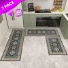 Kitchen Rug Sets 3 Piece with Runner Non Slip Kitchen Rugs and Mats Washable Kitchen Mats for Floor Thick Kitchen Floor Mat Carpet Runner Rugs for Ha