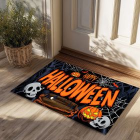 Halloween Pumpkin Ghost Home Decor Doormat, Suitable for Entrance, Bedroom, Living Room, Bathroom, Kitchen, Absorbent and Non-Slip Rug (Color: SJR-67, size: 19.69in*31.5in/50cm*80cm)