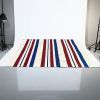 "American Flag Doormat - Red White Blue Striped Non-Woven Rug for Front Door, Summer Holiday Decor"