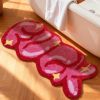 Color Rug For Bedroom, 2X3" Fluffy Thick Soft Living Room Rugs, Non Slip Absorbent Floor Mat, Cute Washable Microfiber Non-Slip Small Shower Mat, Aes