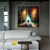 Hand Painted Oil Painting Original Romantic Cityscape Oil Painting On Canvas Large Wall Art Abstract Colorful Forest Painting Custom Tree Painting Be