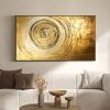 Hand Painted Oil Painting Original Gold Texture Oil Painting on Canvas Large Wall Art Abstract Minimalist Painting Golden Decor Custom Painting Livin