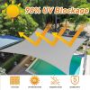 Artpuch Custom Size Sky Blue Sun Shade Sail Triangle Canopy 185 GSM Durable Fabric UV Block Awning for Outdoor Patio Garden Backyard (Customized Avai