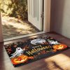 Halloween Pumpkin Ghost Home Decor Doormat, Suitable for Entrance, Bedroom, Living Room, Bathroom, Kitchen, Absorbent and Non-Slip Rug