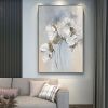 Handmade Oil Painting Fancy Wall Art Personalized Gifts Abstract White Floral Painting On canvas Large Flower Oil Painting Minimalist Modern Living R
