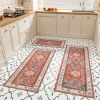 Kitchen Rug Sets 3 Piece with Runner Non Slip Kitchen Rugs and Mats Washable Kitchen Mats for Floor Thick Kitchen Floor Mat Carpet Runner Rugs for Ha